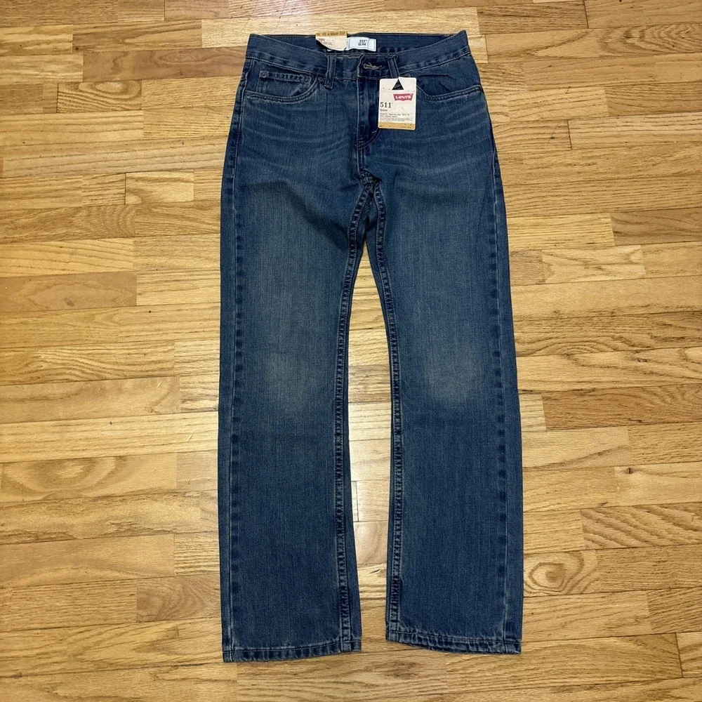 NWT Boys Levis 511 Slim  Fit Summer‎ Sky 14 Regular 27x27